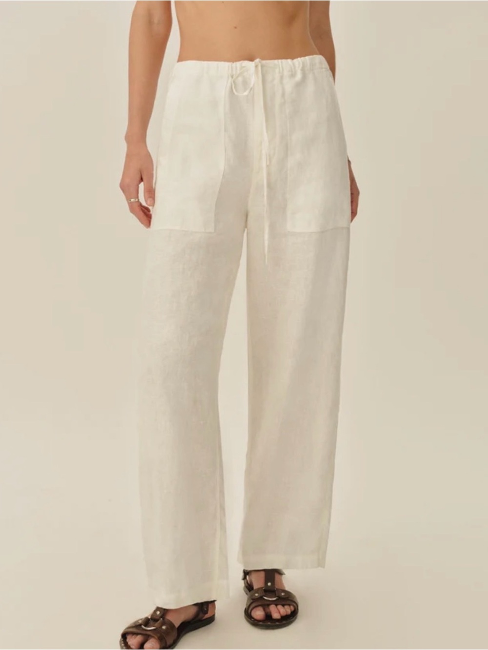 Buck Mason Sea Breeze Linen Pull-On Pant Natural XS